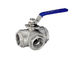 ISO9001 2008 3 pression inoxydable du robinet de bille d'acier de manière PN63 pour l'eau/huile fournisseur