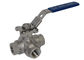 ISO9001 2008 3 pression inoxydable du robinet de bille d'acier de manière PN63 pour l'eau/huile fournisseur